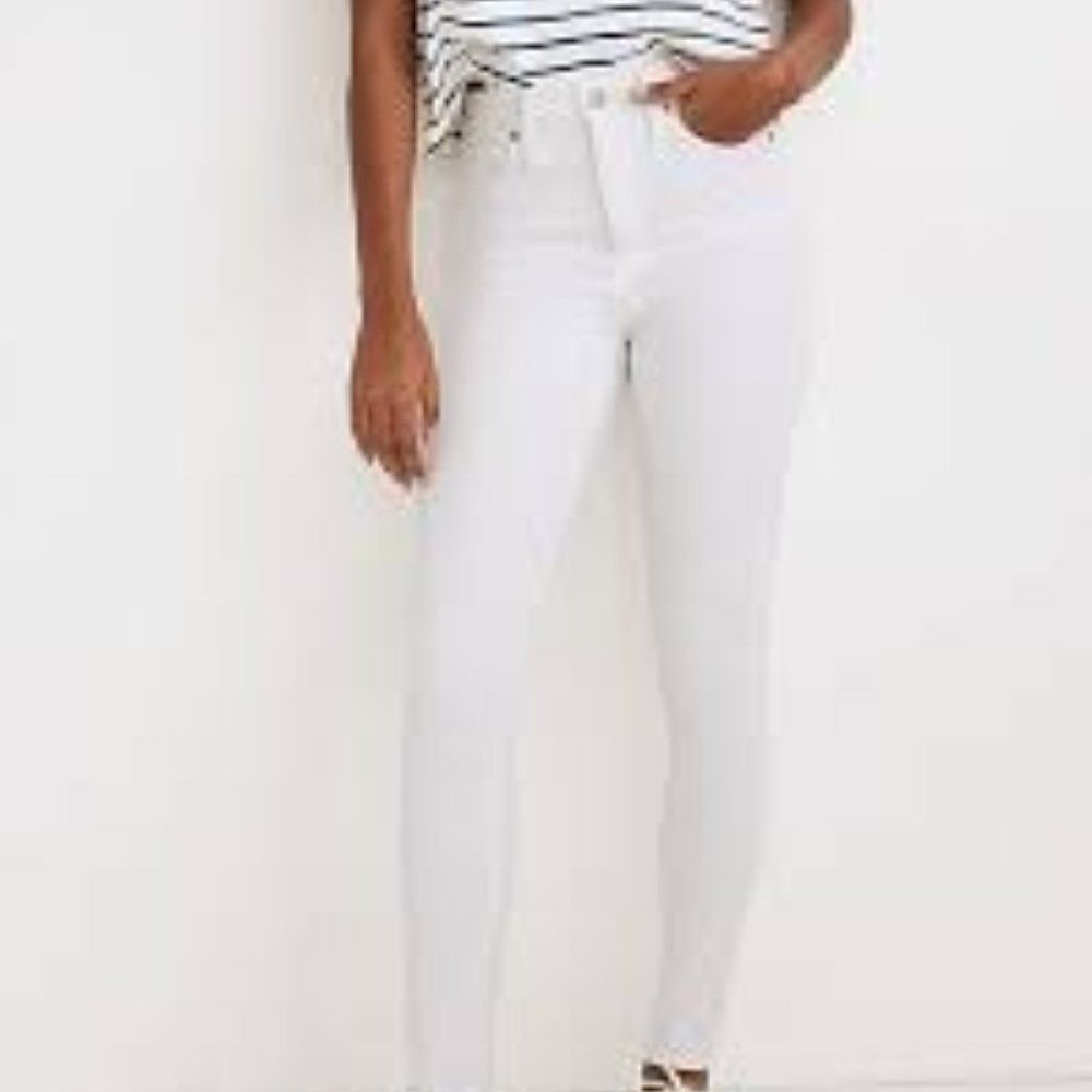 Madewell 10" High-Rise Skinny Jeans in White Size 30